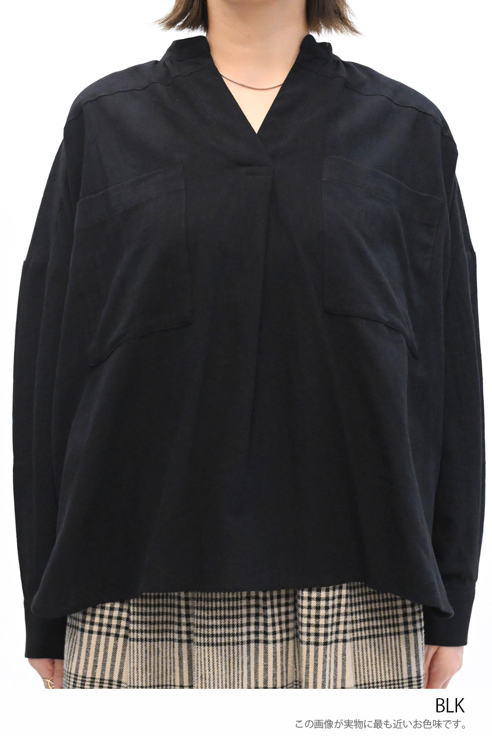 ≪SALE≫キーネック胸ポケットブラウス – HEART MARKET