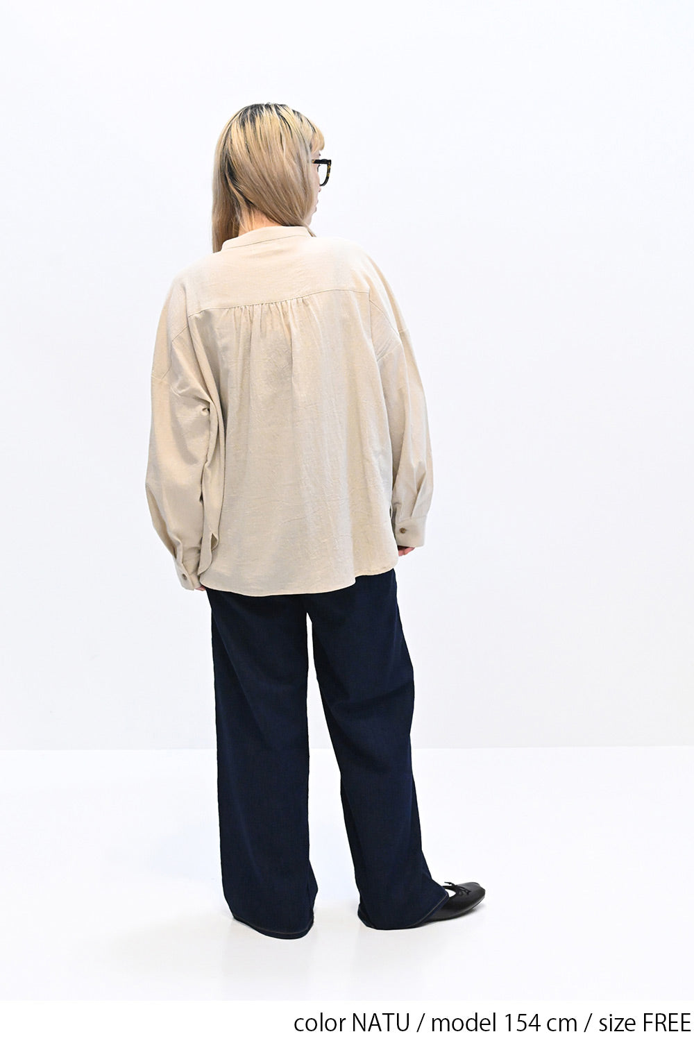 ≪SALE≫Key Neck Chest Pocket Blouse