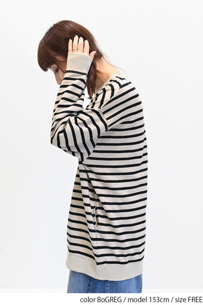 ≪SALE≫ Slub Fleece Crew Neck Tunic