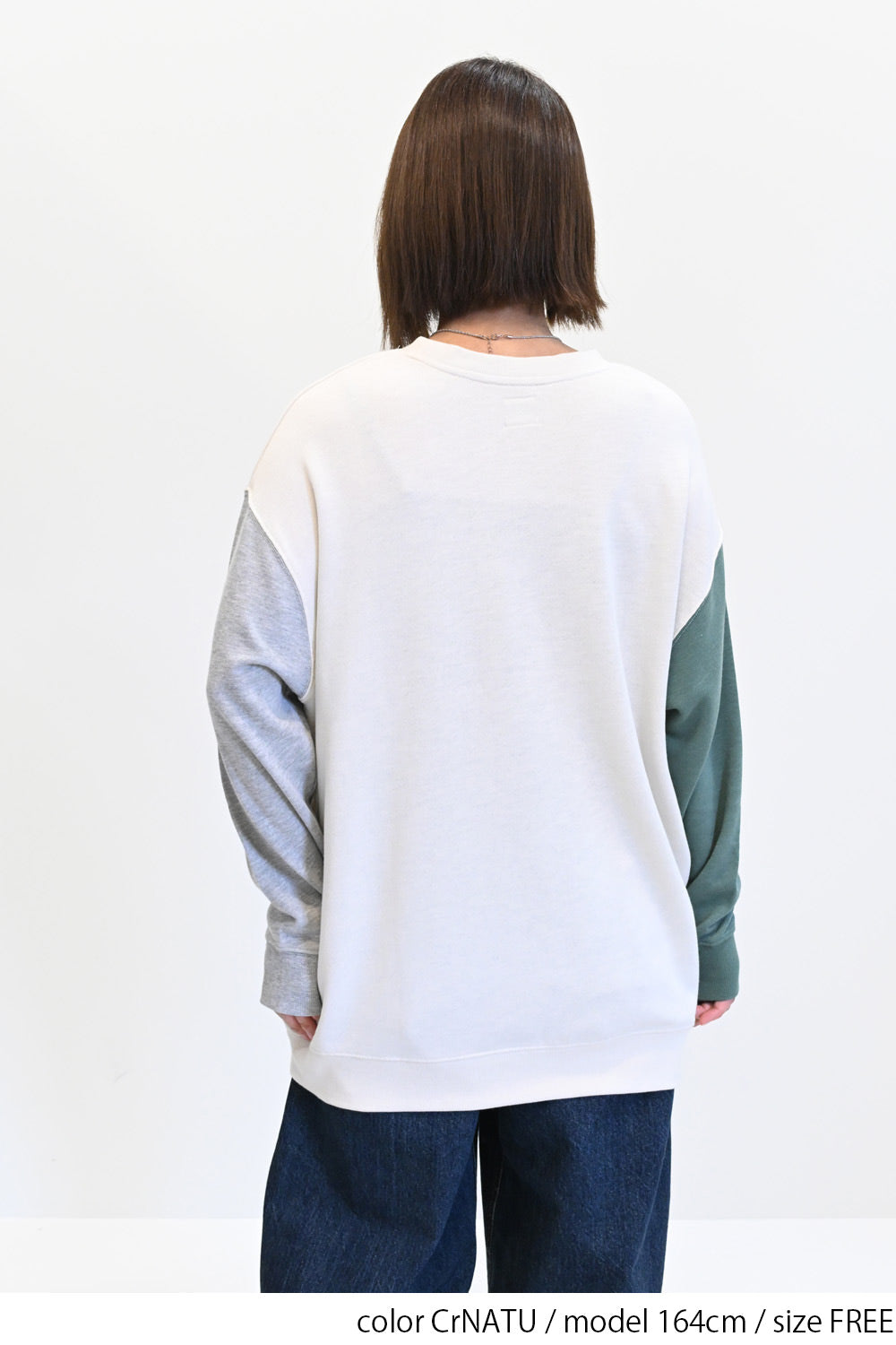 ≪SALE≫ Slub Fleece Crew Neck Tunic