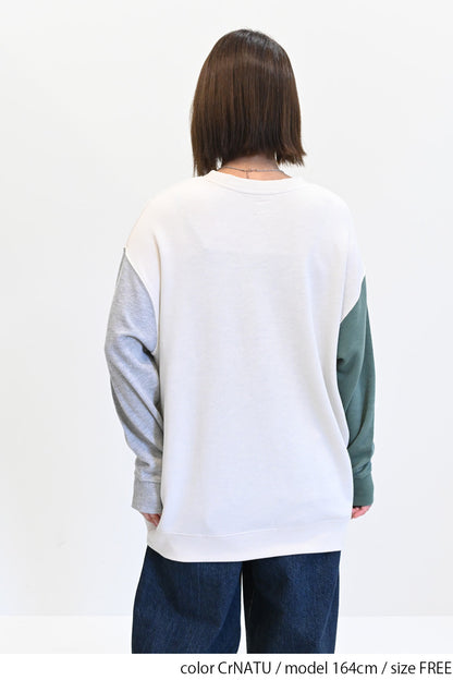 ≪SALE≫ Slub Fleece Crew Neck Tunic