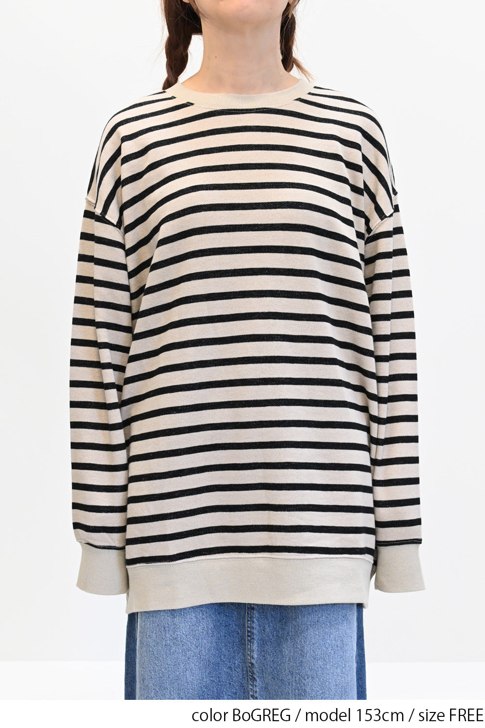 ≪SALE≫ Slub Fleece Crew Neck Tunic