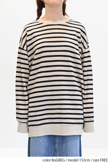≪SALE≫ Slub Fleece Crew Neck Tunic