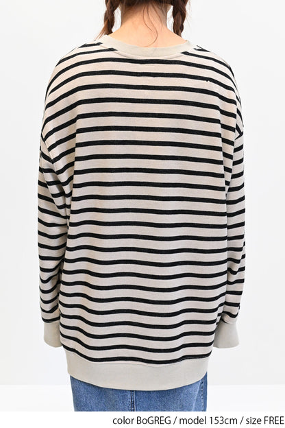 ≪SALE≫ Slub Fleece Crew Neck Tunic