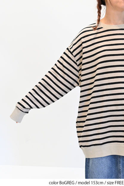≪SALE≫ Slub Fleece Crew Neck Tunic