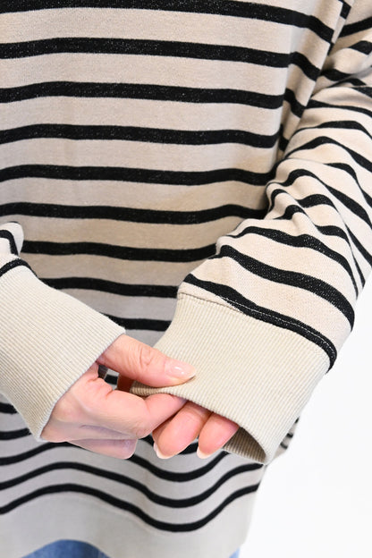≪SALE≫ Slub Fleece Crew Neck Tunic