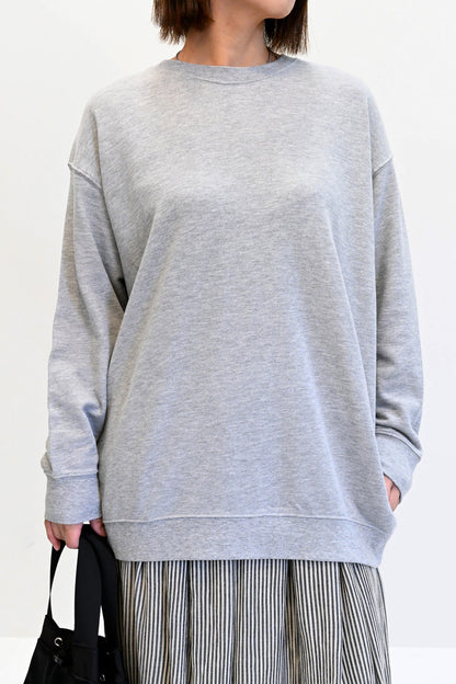 ≪SALE≫ Slub Fleece Crew Neck Tunic