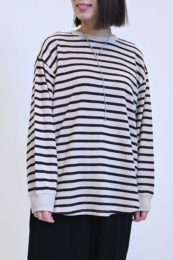 ≪SALE≫ Slub Fleece Hem Round Tunic