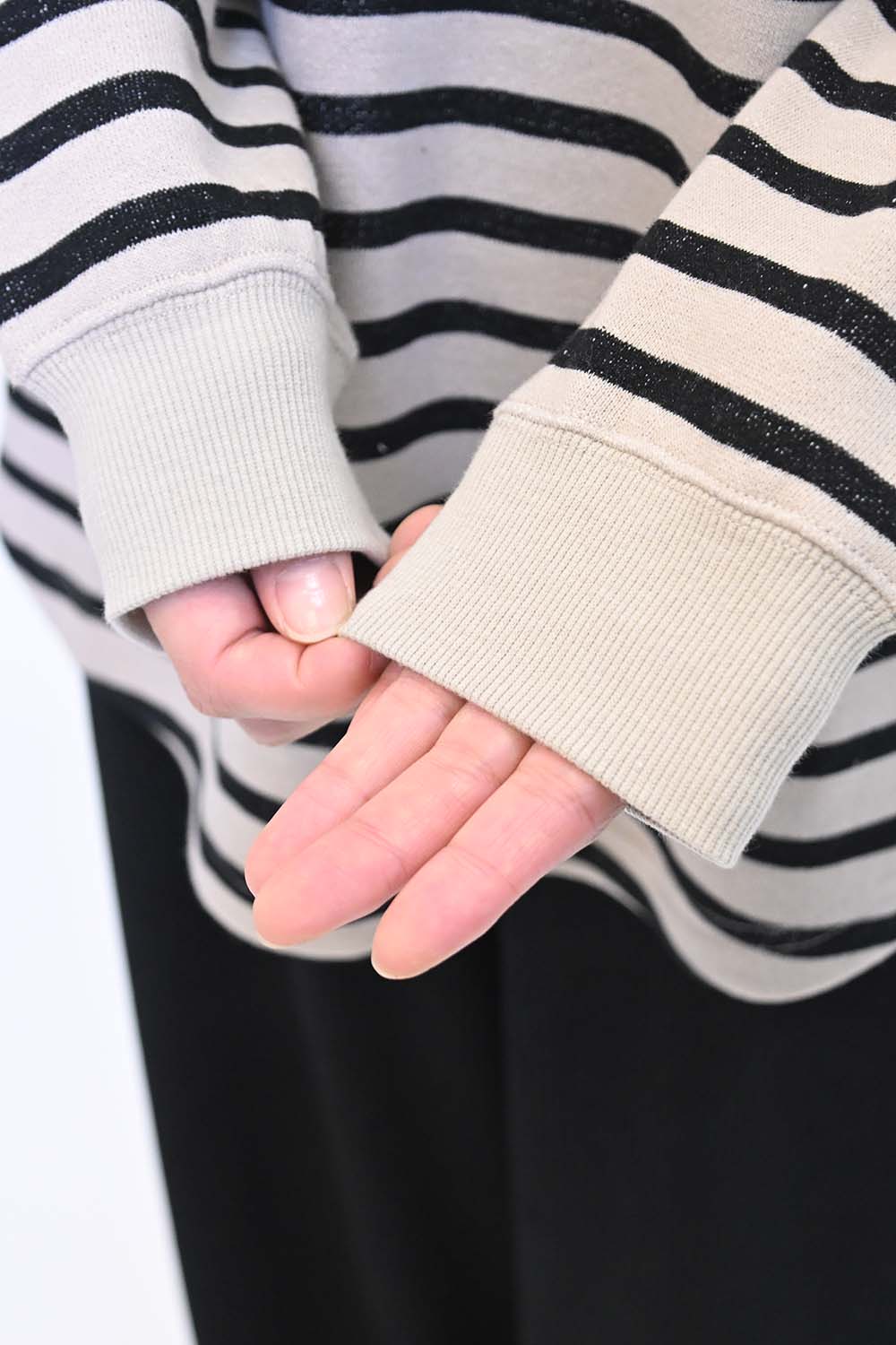 ≪SALE≫ Slub Fleece Hem Round Tunic