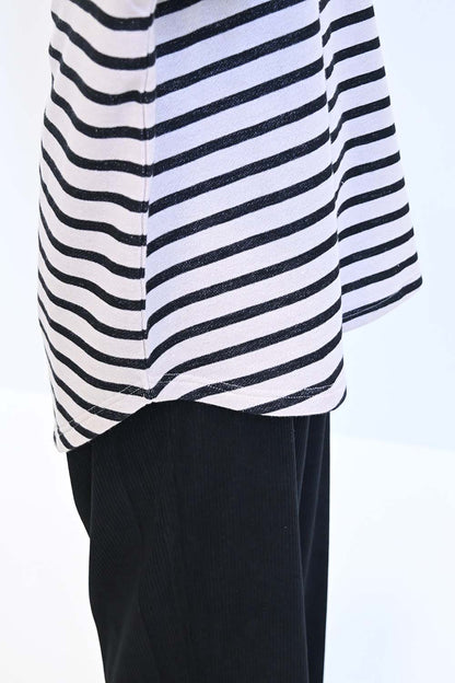 ≪SALE≫ Slub Fleece Hem Round Tunic