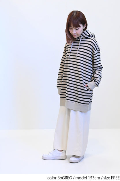 スラブ裏毛パーカーチュニック
