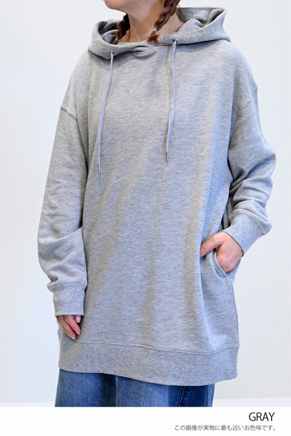 スラブ裏毛パーカーチュニック