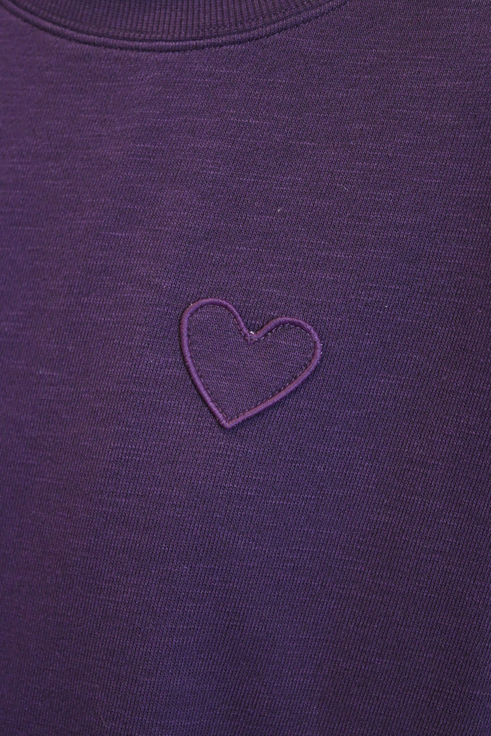 ≪SALE≫ Slub Fleece Heart Hem Round Tunic