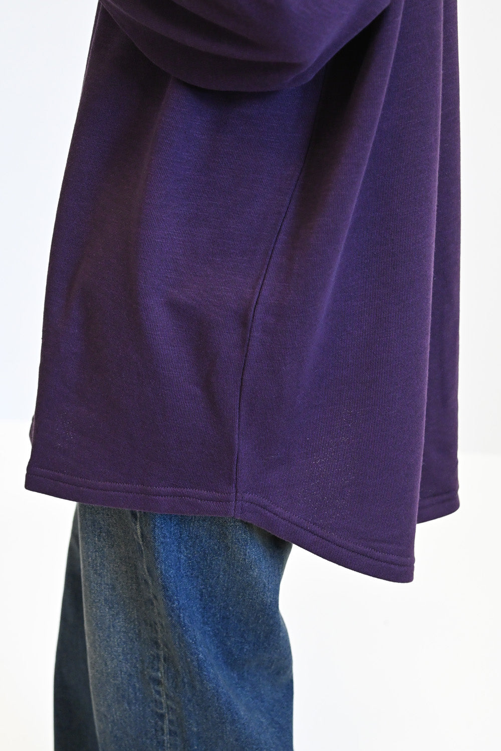 ≪SALE≫ Slub Fleece Heart Hem Round Tunic
