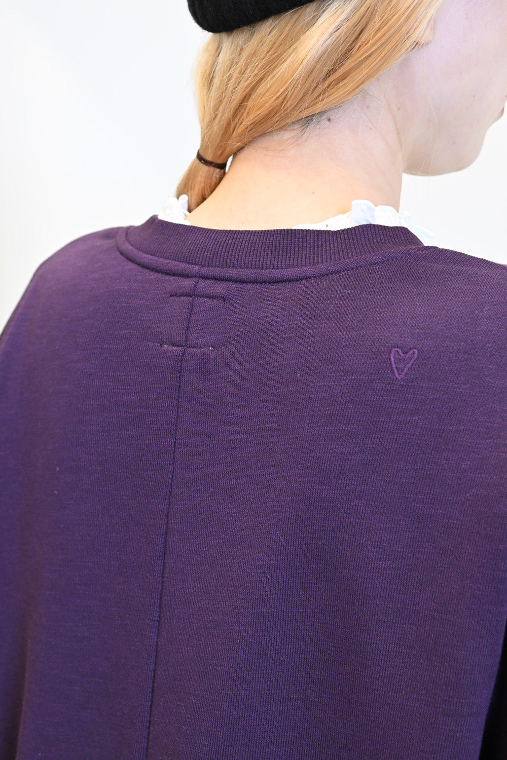 ≪SALE≫ Slub Fleece Heart Hem Round Tunic