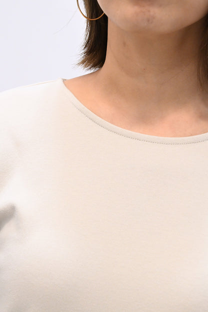袖切り替えボタン付きロンTee
