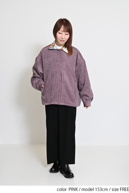 レトロ柄衿ジャケット
