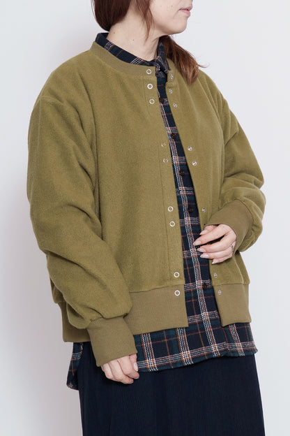 シャギークルーネックカーデ