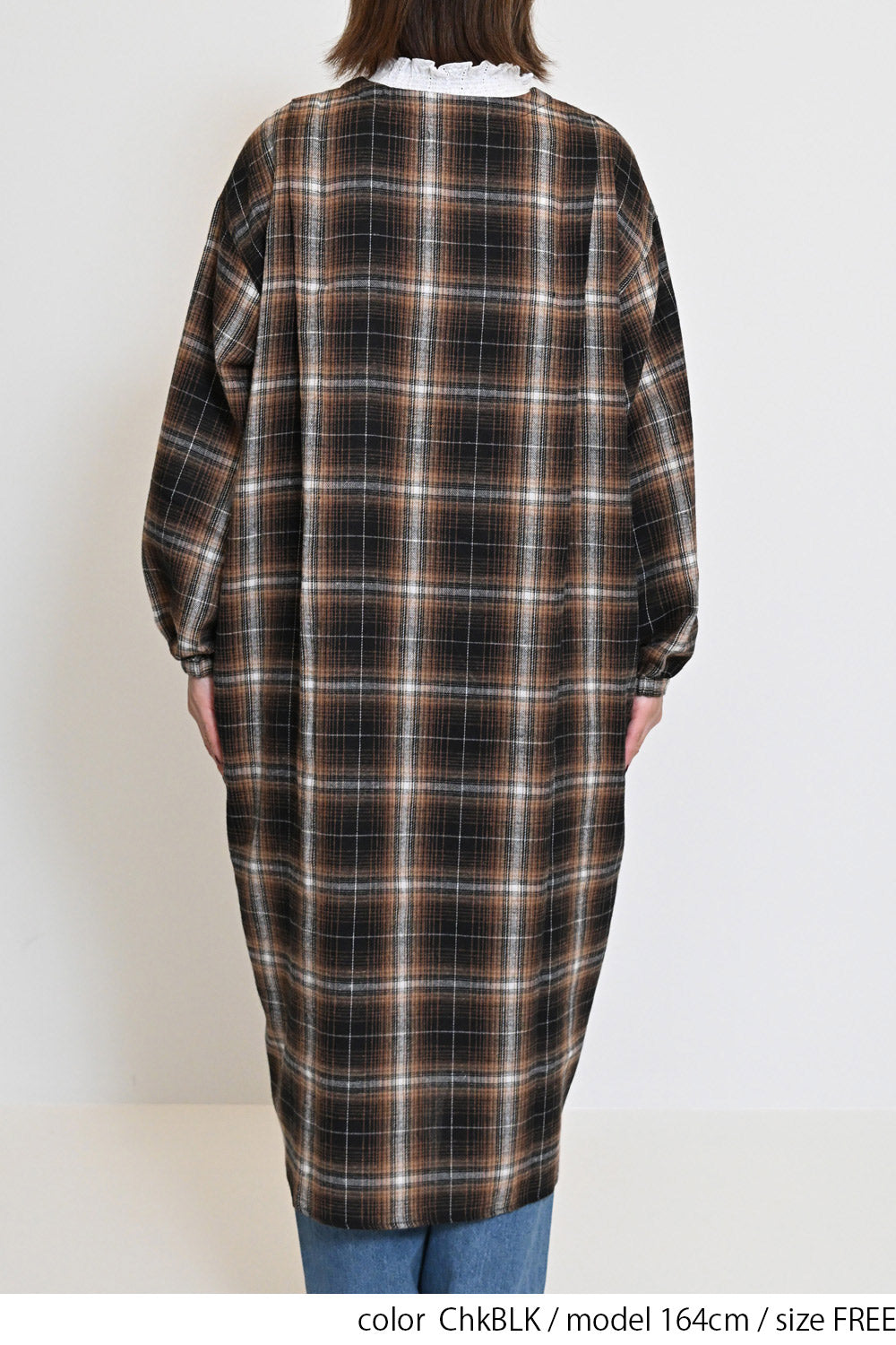 ≪SALE≫チェック柄ヘンリーワンピース – HEART MARKET