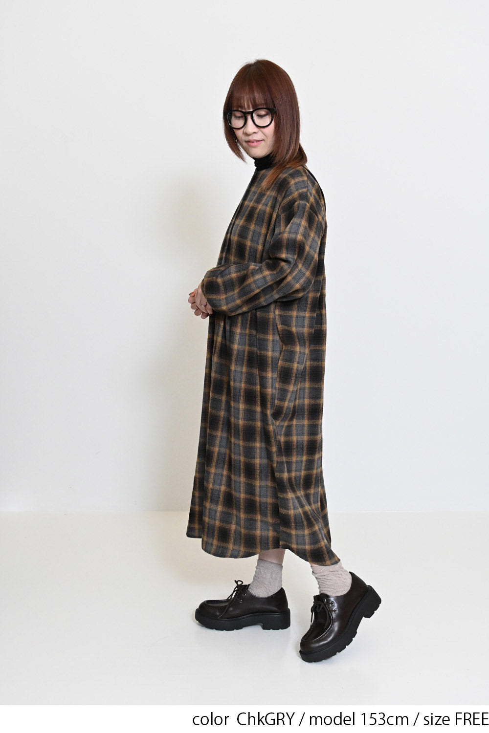 ≪SALE≫チェック柄ヘンリーワンピース – HEART MARKET