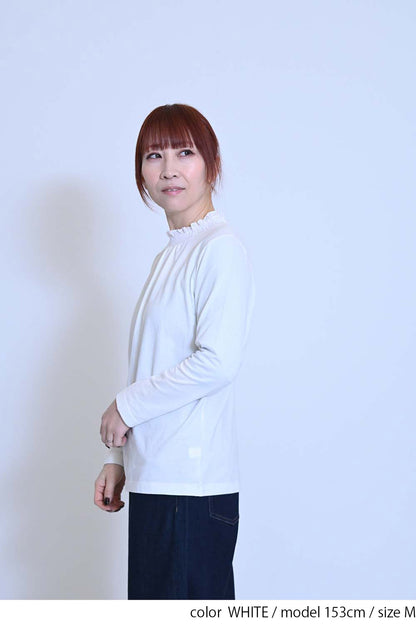 襟シャーリングレースロンTee②