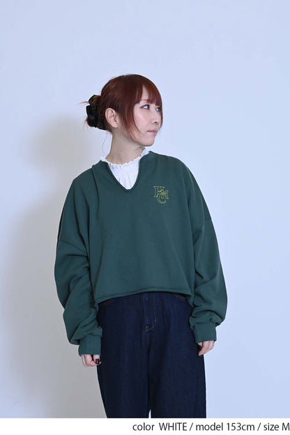 襟シャーリングレースロンTee②