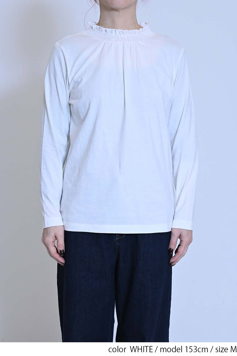 襟シャーリングレースロンTee②