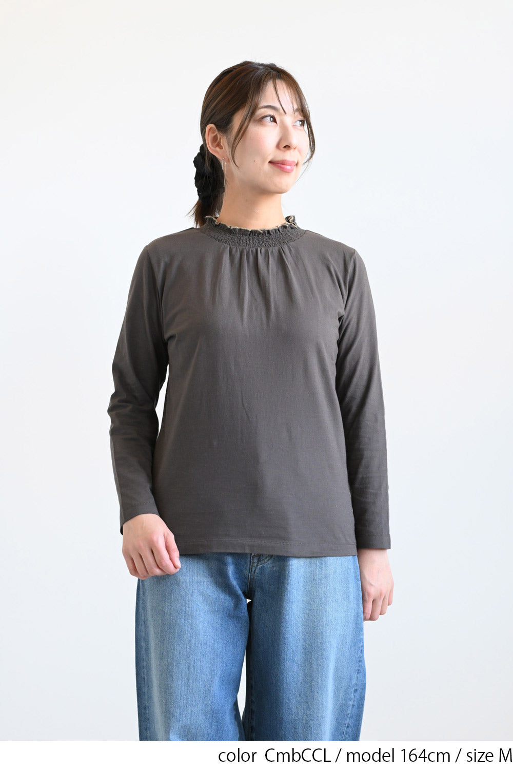 襟シャーリングレースロンTee②