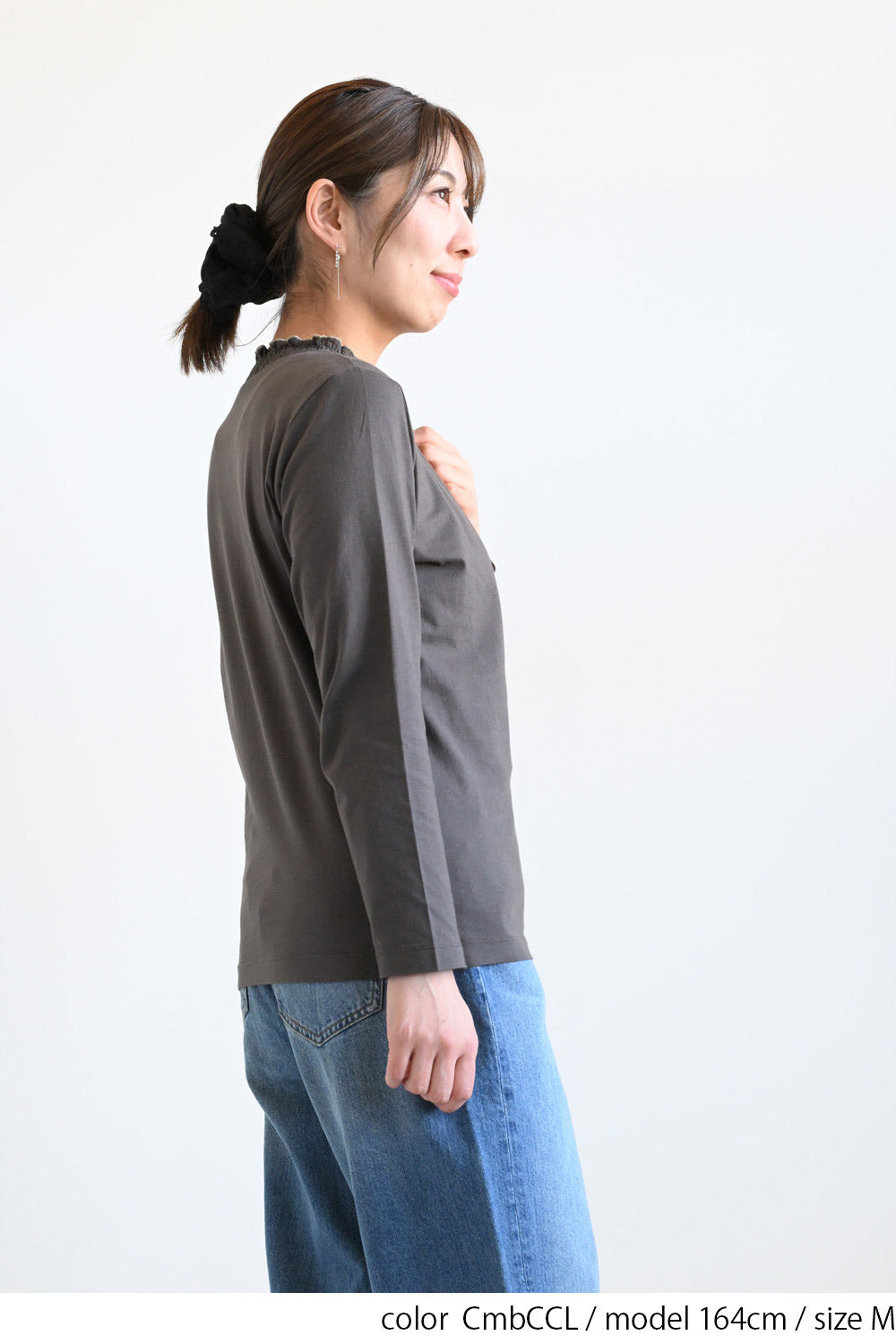 襟シャーリングレースロンTee②