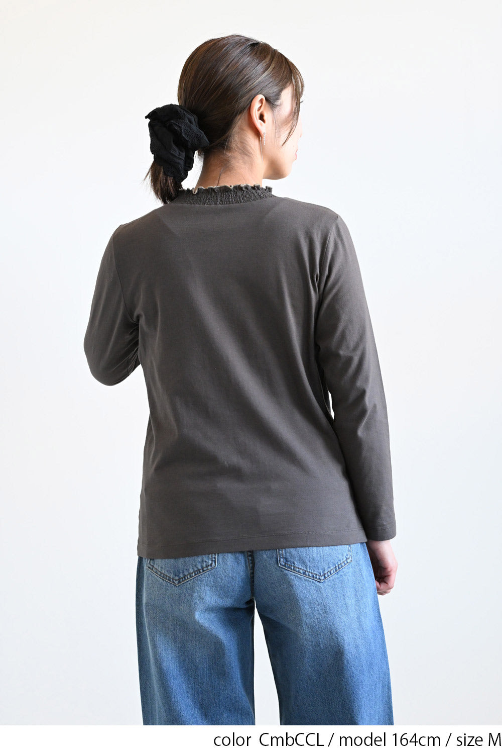 襟シャーリングレースロンTee②
