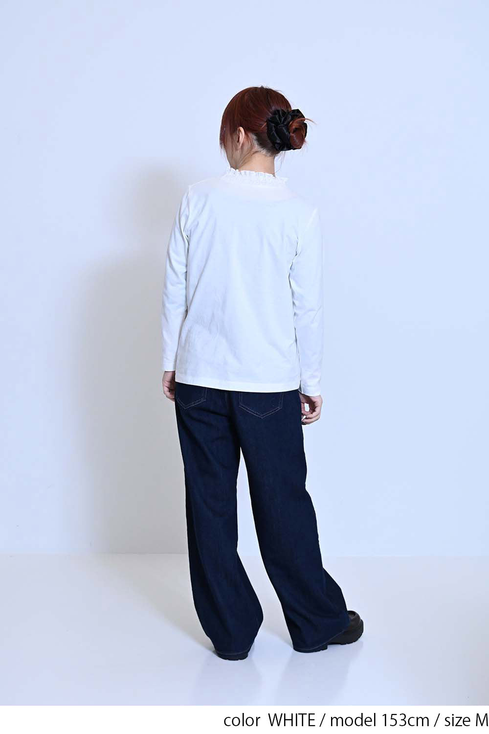 襟シャーリングレースロンTee②