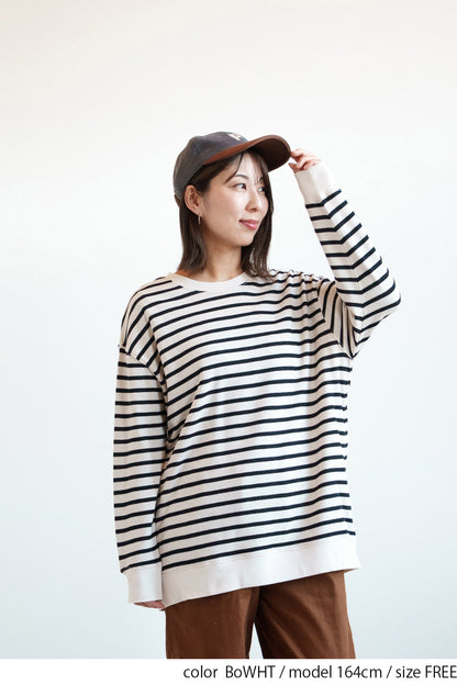 ≪SALE≫ Slub Fleece Crew Neck Tunic