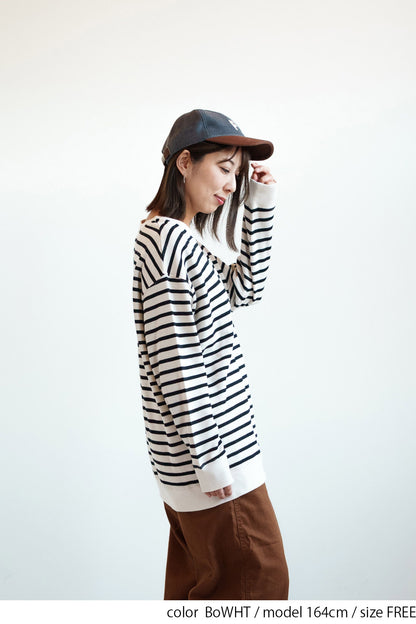 ≪SALE≫ Slub Fleece Crew Neck Tunic
