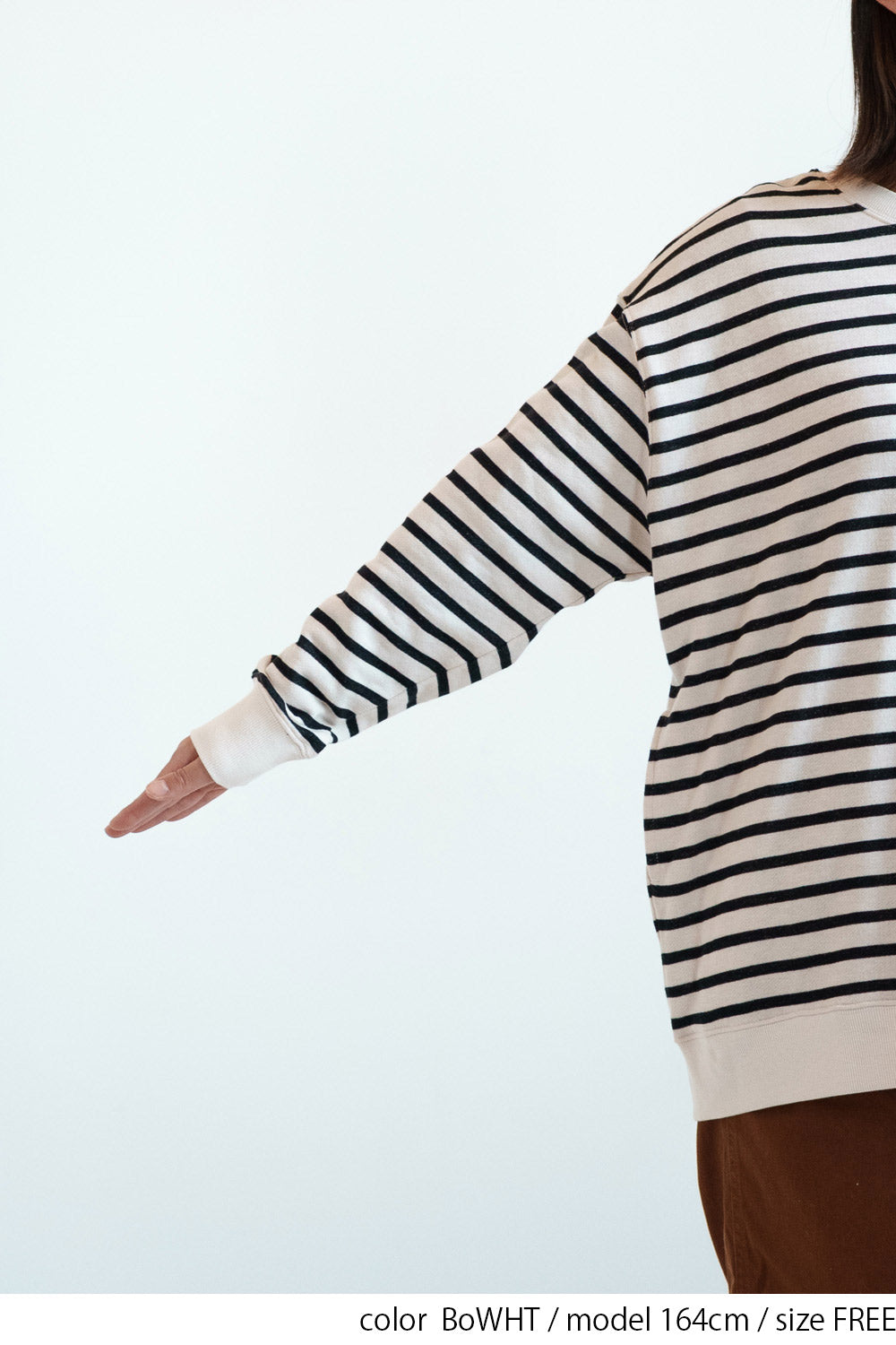 ≪SALE≫ Slub Fleece Crew Neck Tunic