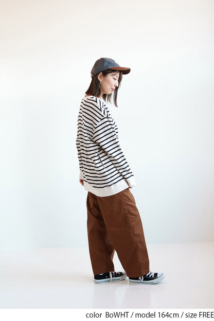 ≪SALE≫ Slub Fleece Crew Neck Tunic