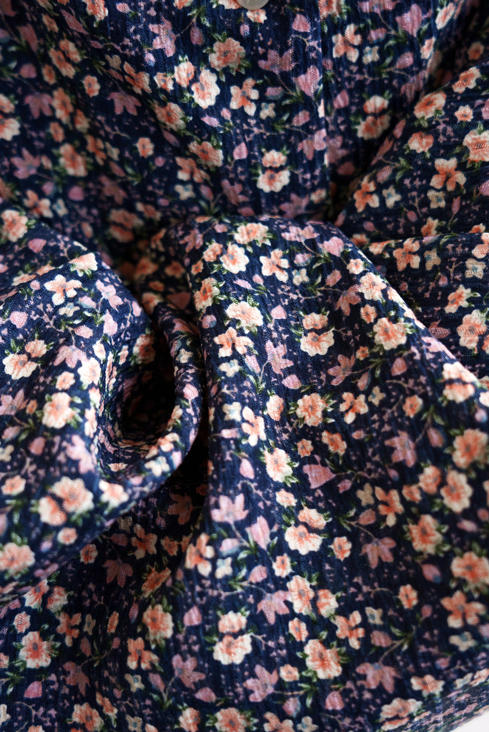 Floral Pattern Open Collar Dress