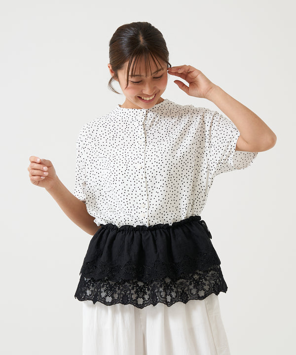 レイヤードレースフリル