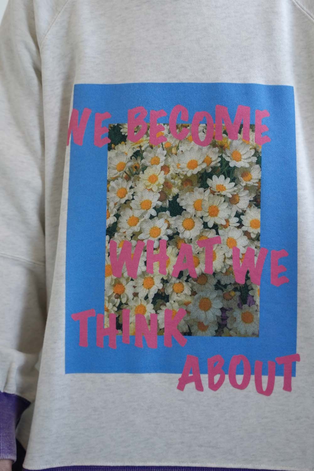 Floral Print Color Block Fleece Pullover