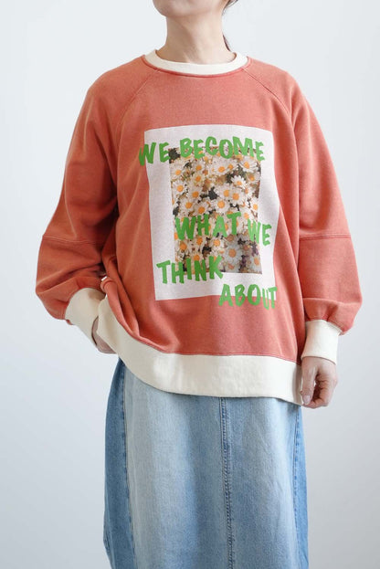 Floral Print Color Block Fleece Pullover
