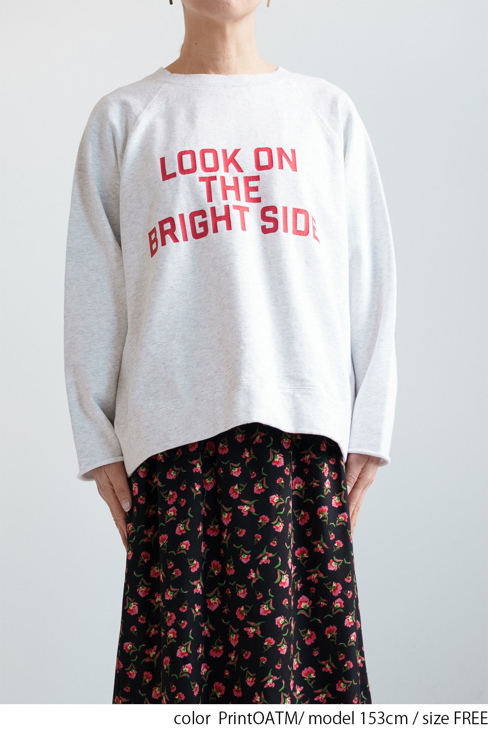 Fleece Wide Sleeve Printed Pullover