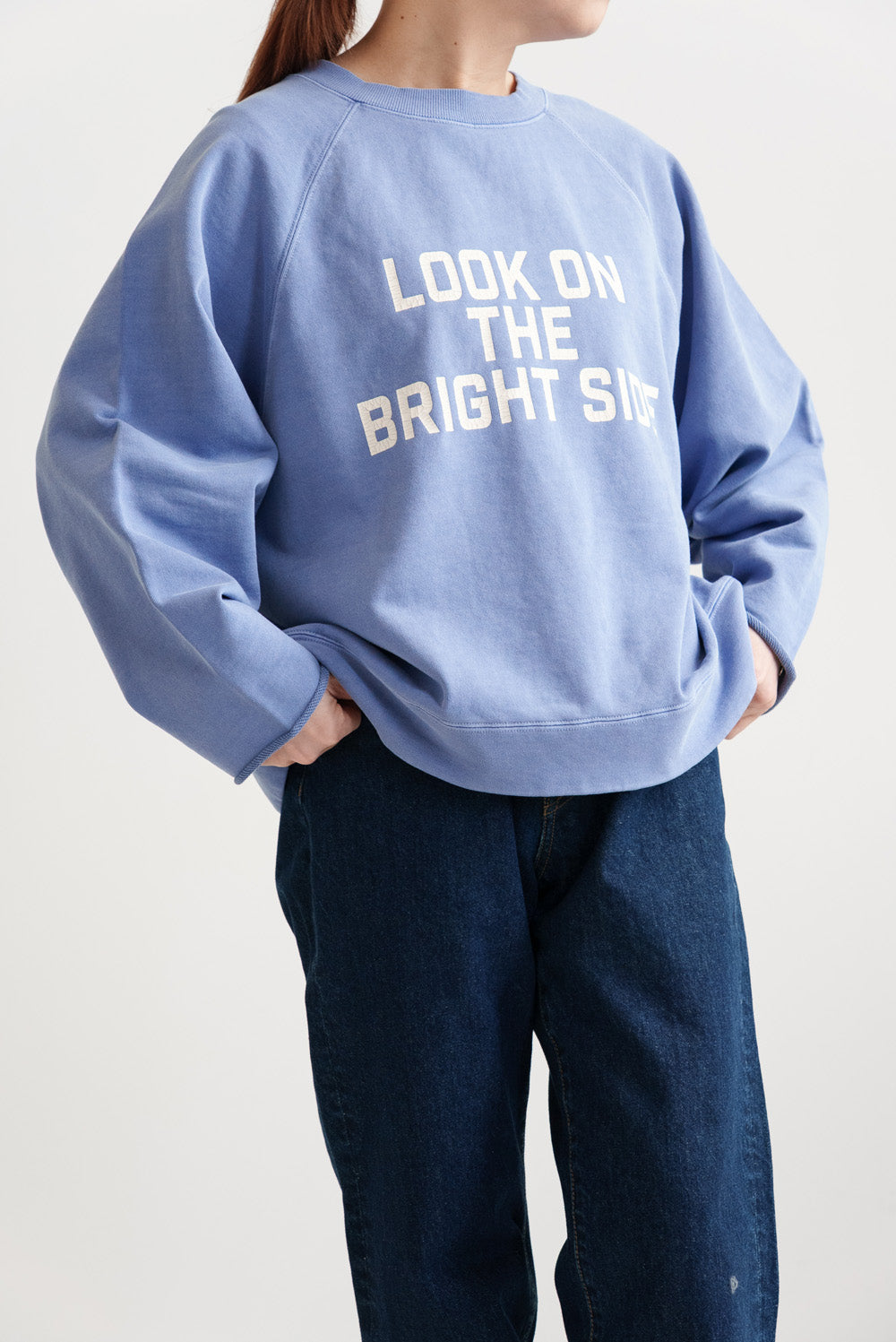 Fleece Wide Sleeve Printed Pullover