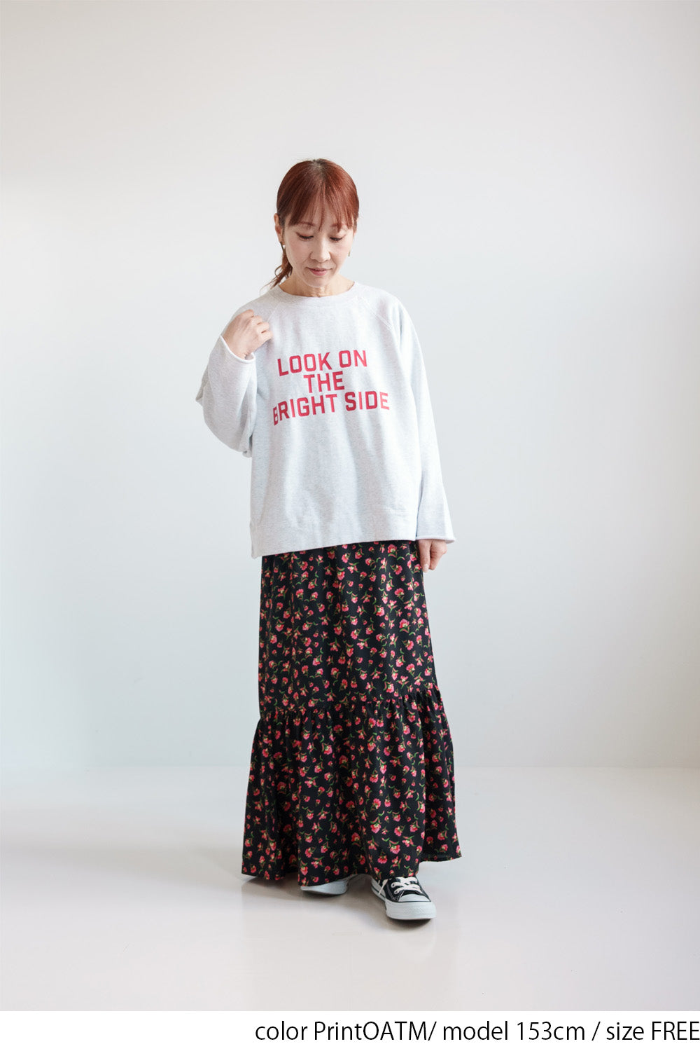Fleece Wide Sleeve Printed Pullover