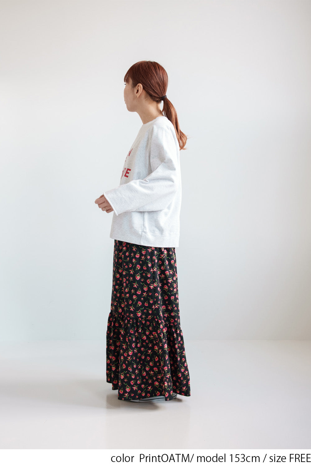 Fleece Wide Sleeve Printed Pullover