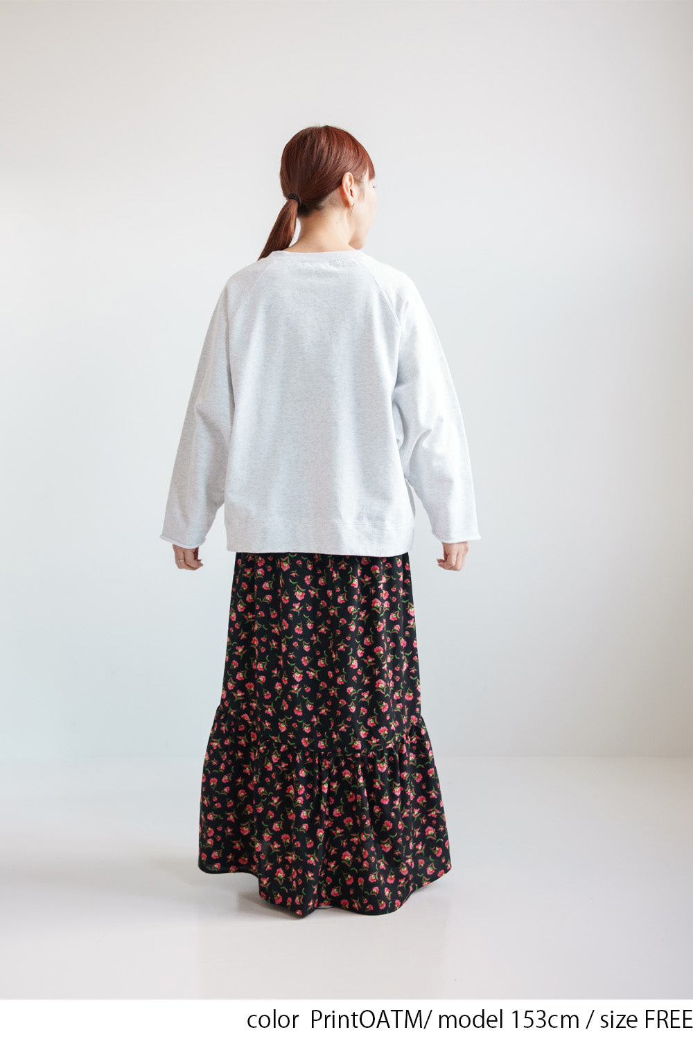 Fleece Wide Sleeve Printed Pullover