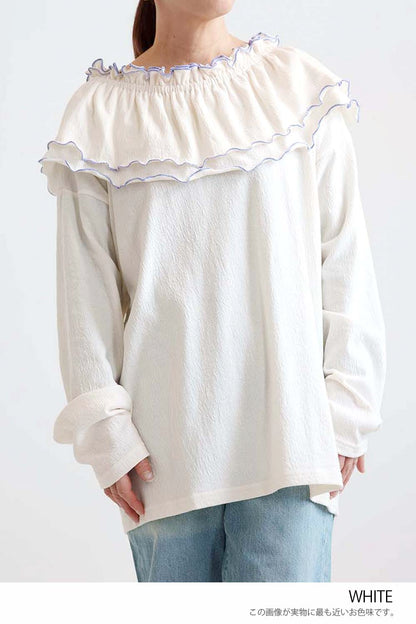 フリル付きロンT