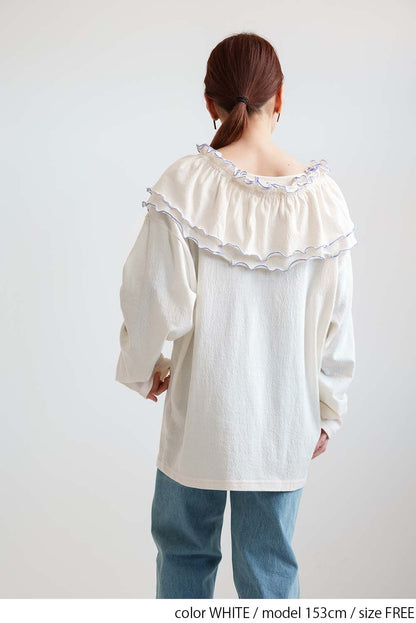 フリル付きロンT