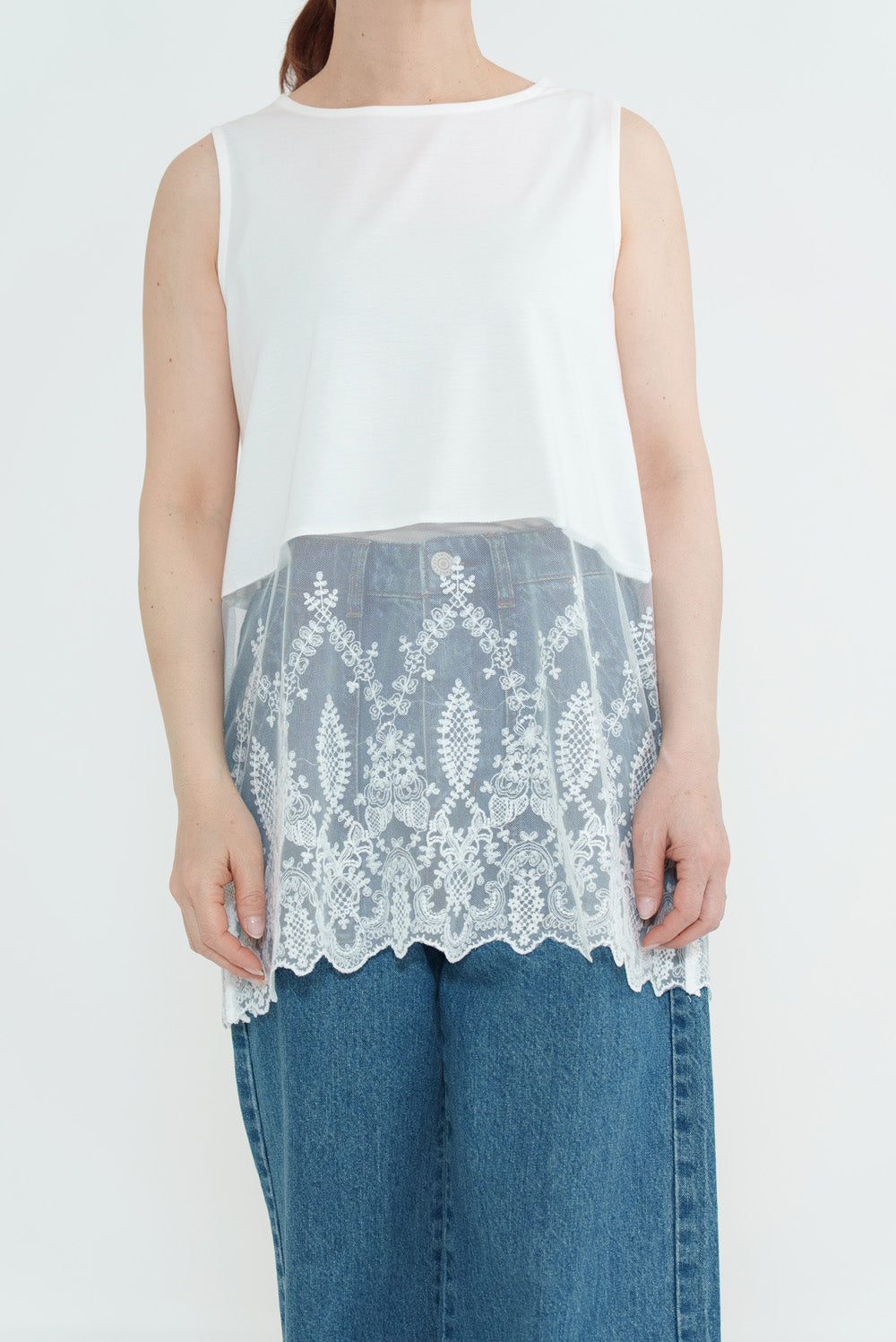 Hem Panel Layered Tank Top