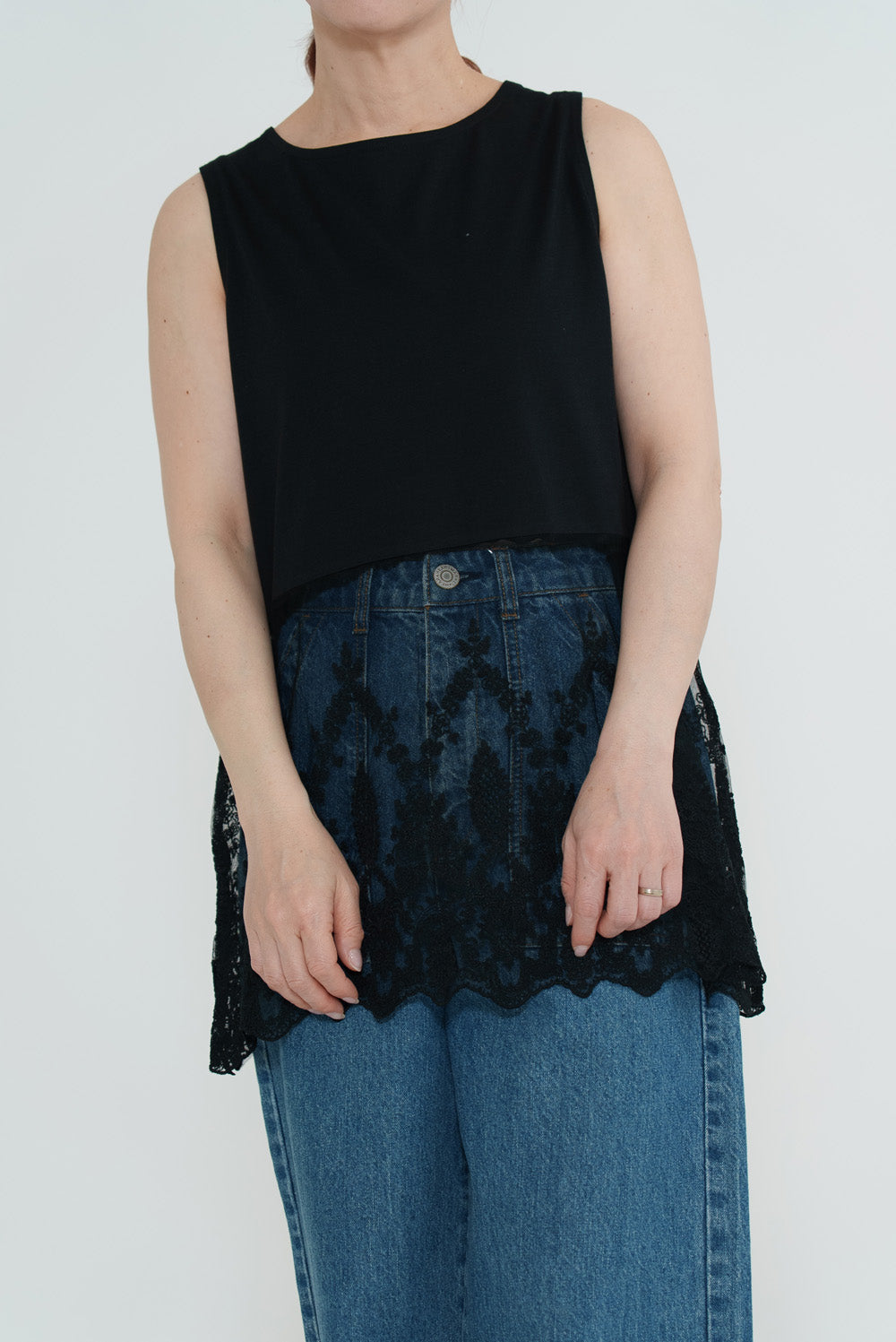 Hem Panel Layered Tank Top