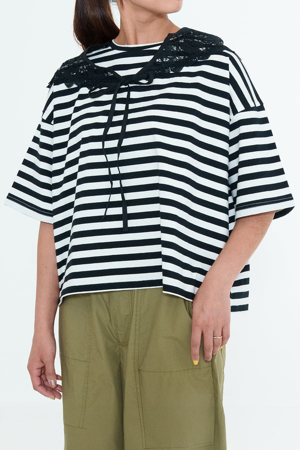 レーススカーフ付Tシャツ