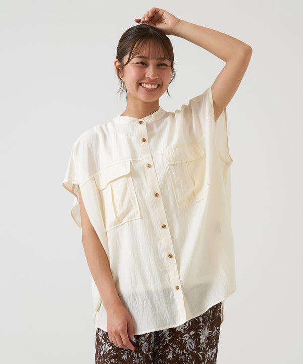 レース切替ワークシャツ